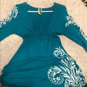 Teal cotton coverup